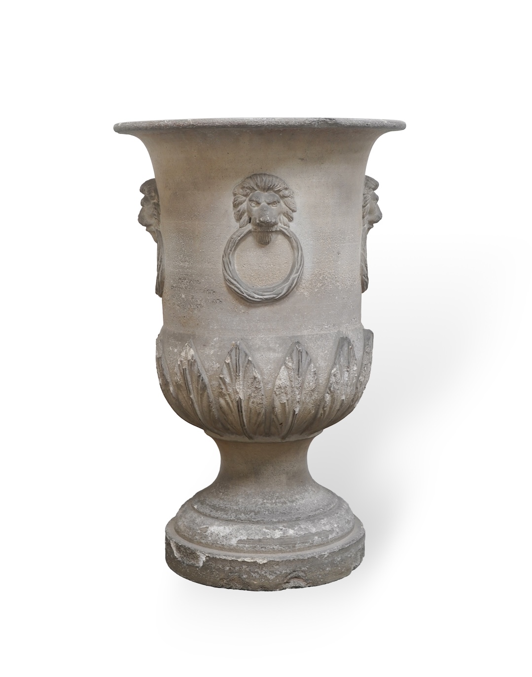 A 19th century circular earthenware urn